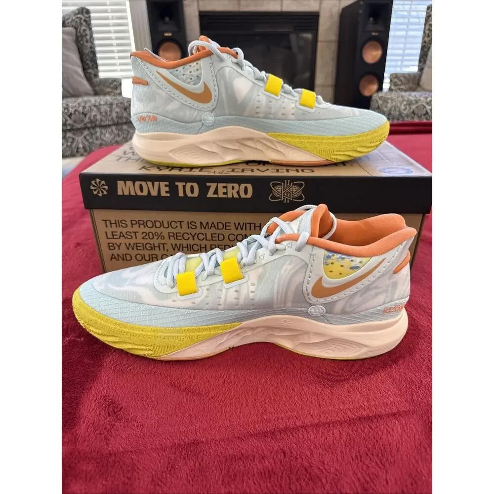 Size 14 - Nike Kyrie 8 Glacier Blue Yellow Strike DJ6017-400 Brand New Hoop Shoe
